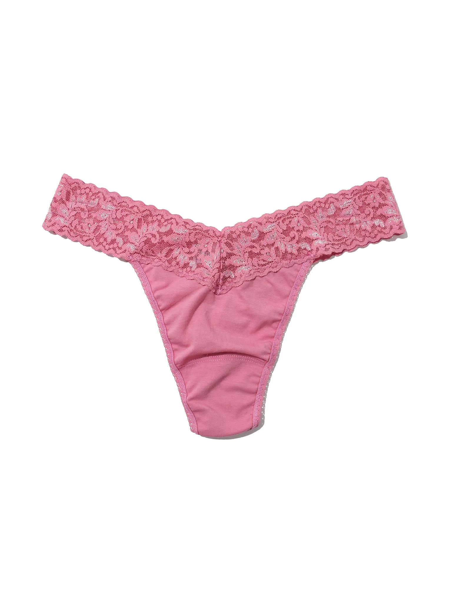 Supima® Cotton Original Rise Thong Chateau Rose Pink Sale sold by Hanky Panky product image thumbnail 3