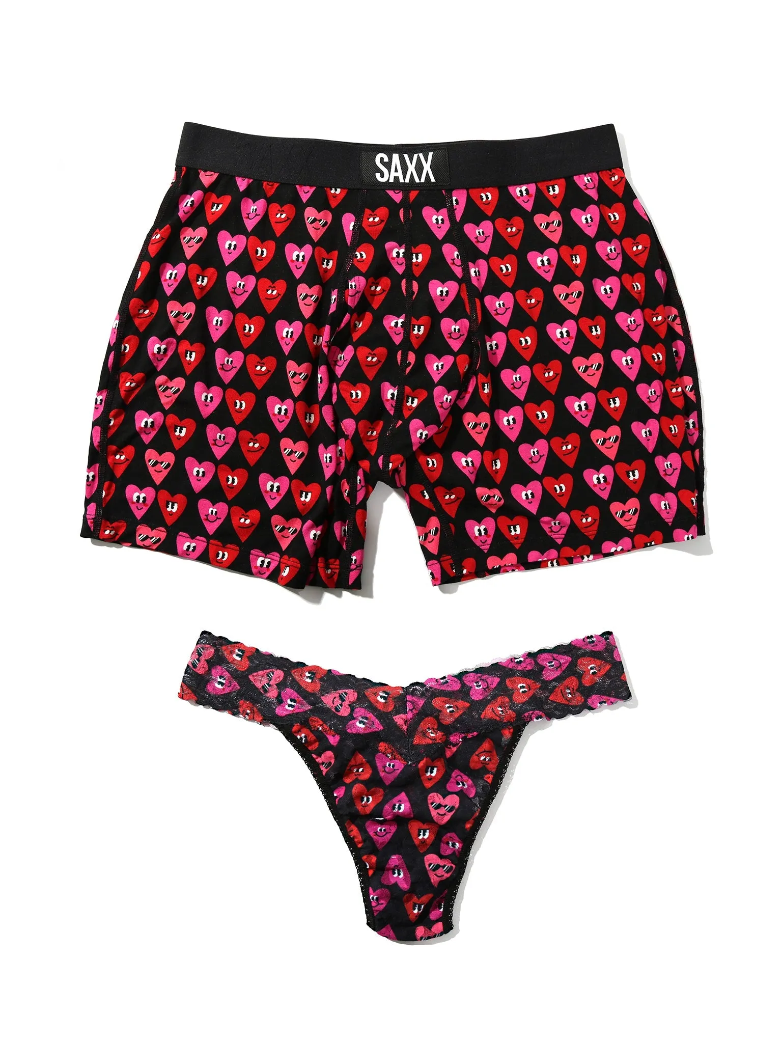 Signature Lace Original Rise Thong And Saxx Ultra Boxer Brief Let's Get It On Sale sold by Hanky Panky