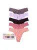5 Pack Signature Lace® Original Rise Thongs In Printed Box Ballet Pink sold by Hanky Panky