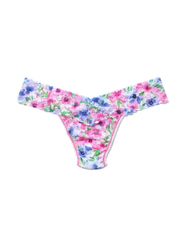 Printed Signature Lace® Low Rise Thong Paint And Pour Sale sold by Hanky Panky
