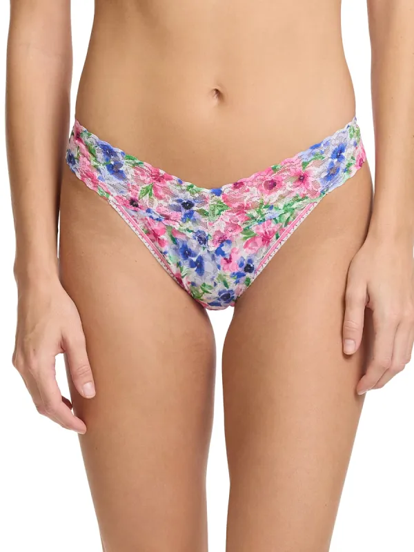 Printed Signature Lace® Original Rise Thong Paint And Pour Sale sold by Hanky Panky