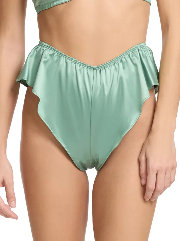 Satin Sleep Flutter Tanga Green Tea  Black Friday Sale sold by Hanky Panky