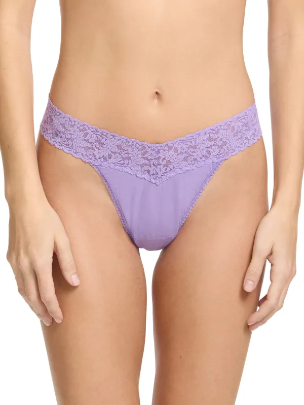 Supima® Cotton Original Rise Thong Grape Juice Purple Sale sold by Hanky Panky