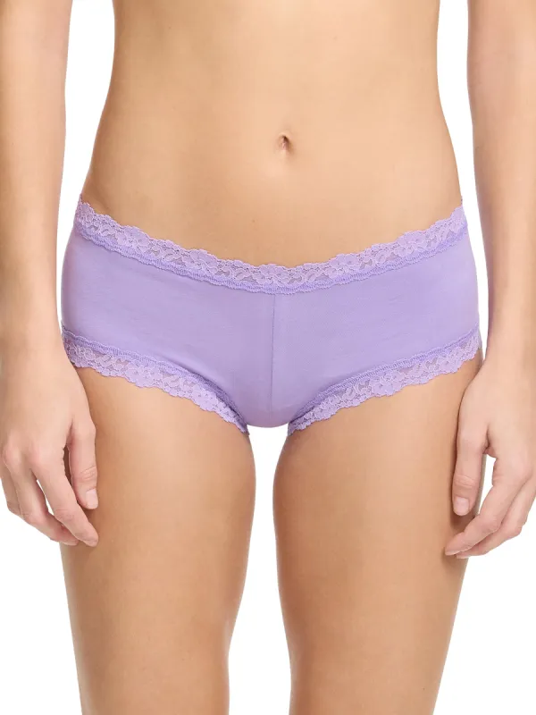 Supima® Cotton Boyshort Grape Juice Purple Sale sold by Hanky Panky