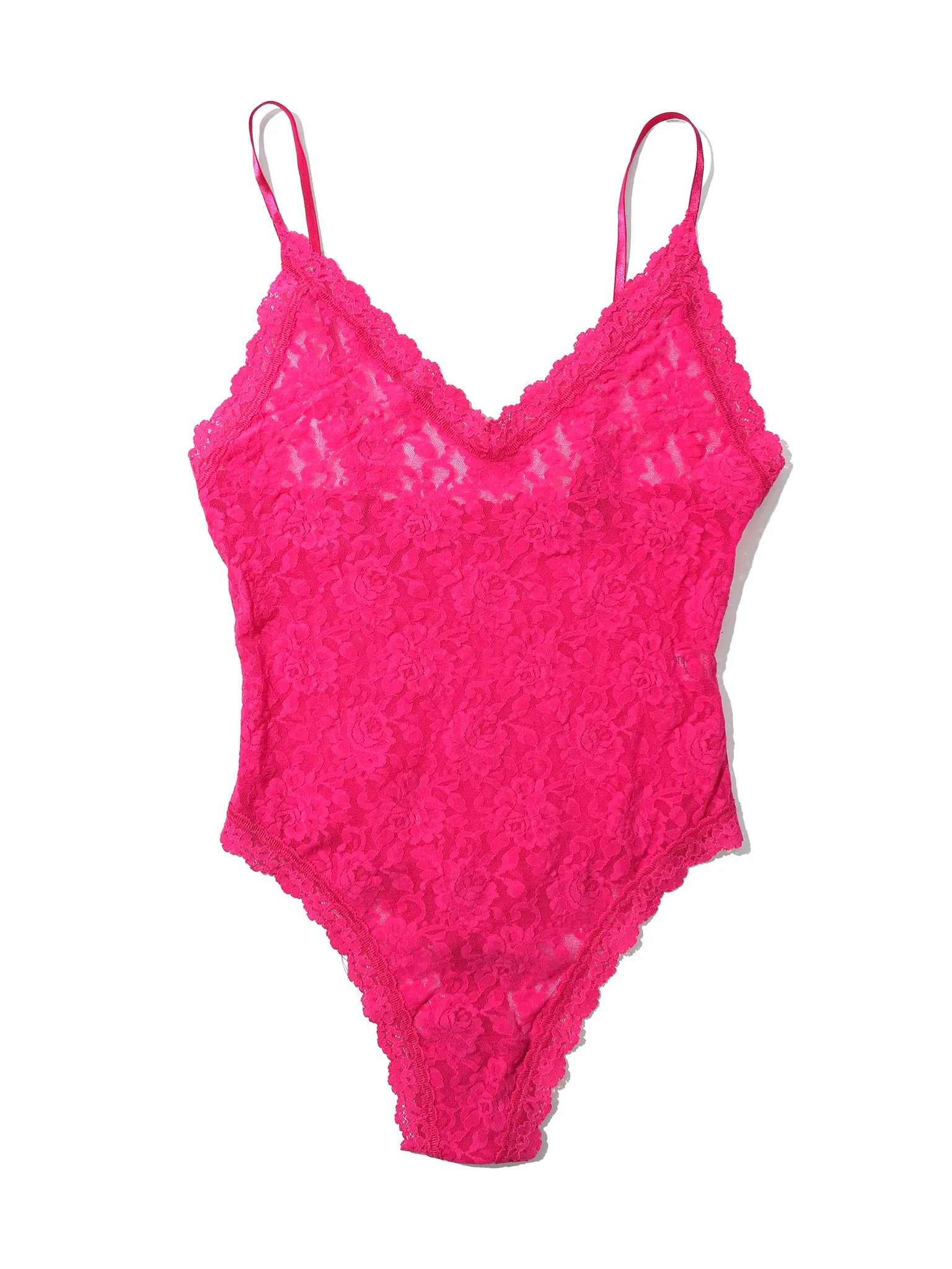 Signature Lace® Thong Back Bodysuit Un-Beet-Able Pink Sale sold by Hanky Panky product image thumbnail 3