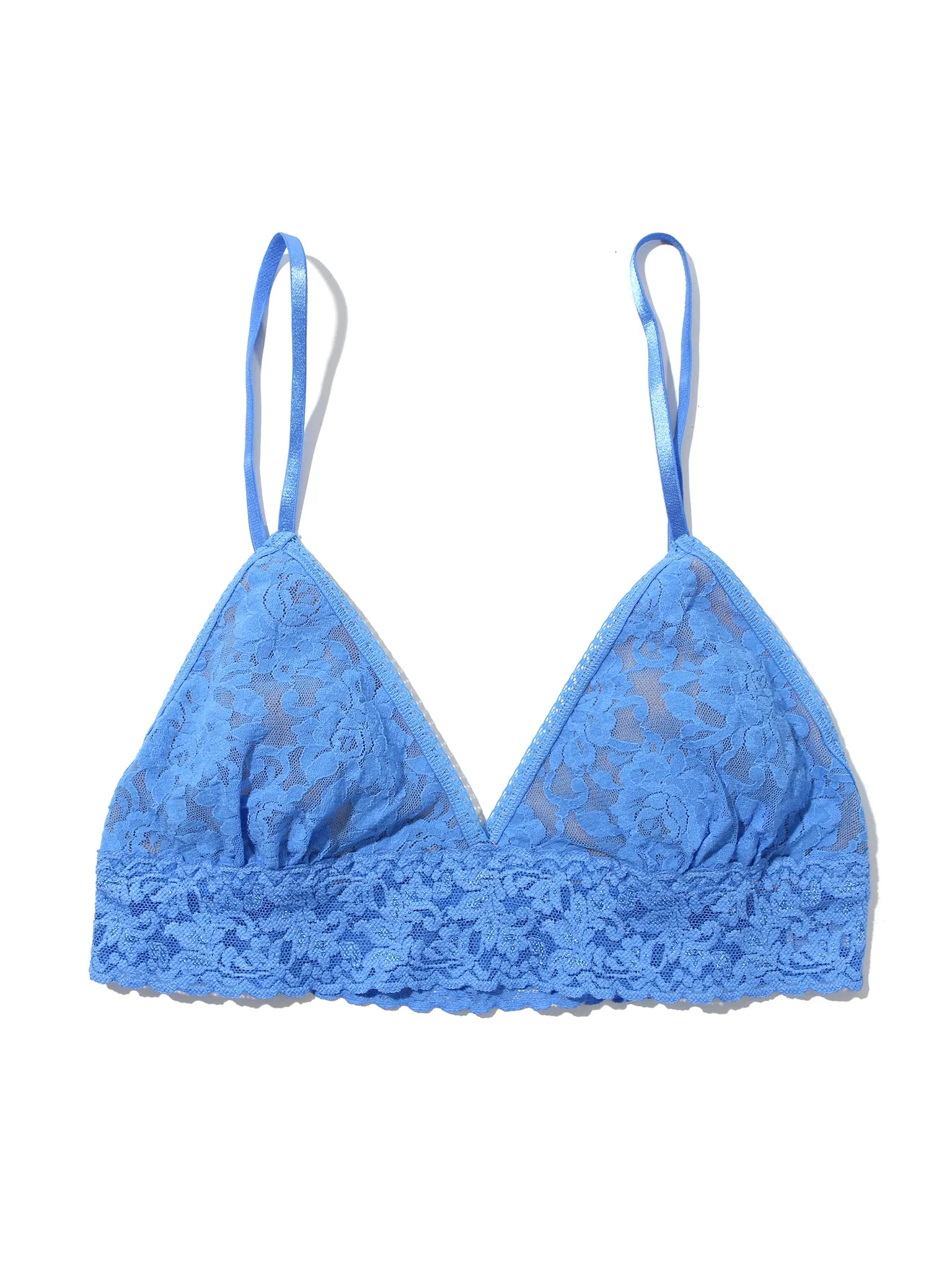 Signature Lace® Padded Triangle Bralette Take The Plunge Blue Sale sold by Hanky Panky product image thumbnail 5