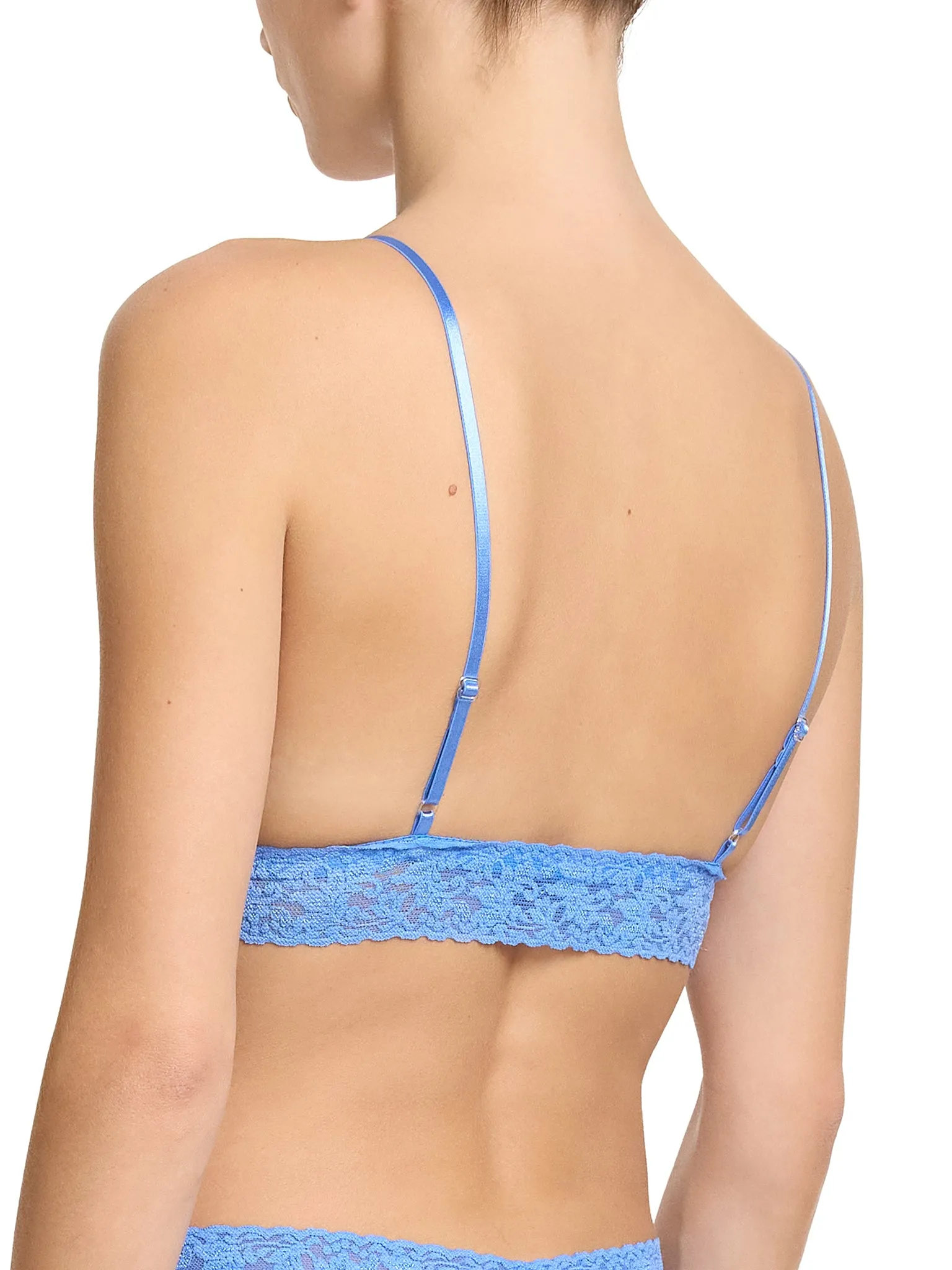 Signature Lace® Padded Triangle Bralette Take The Plunge Blue Sale sold by Hanky Panky product image thumbnail 2