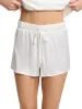 Satin Sleep Drawstring Short Light Ivory Sale sold by Hanky Panky