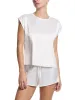 Satin Sleep Drawstring Short Light Ivory Sale sold by Hanky Panky