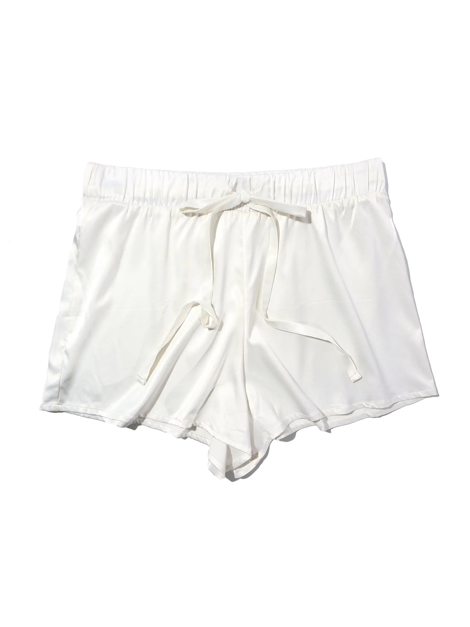 Satin Sleep Drawstring Short Light Ivory Black Friday Sale sold by Hanky Panky product image thumbnail 4