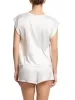 Satin Sleep Cap Sleeve Tee Light Ivory Sale sold by Hanky Panky