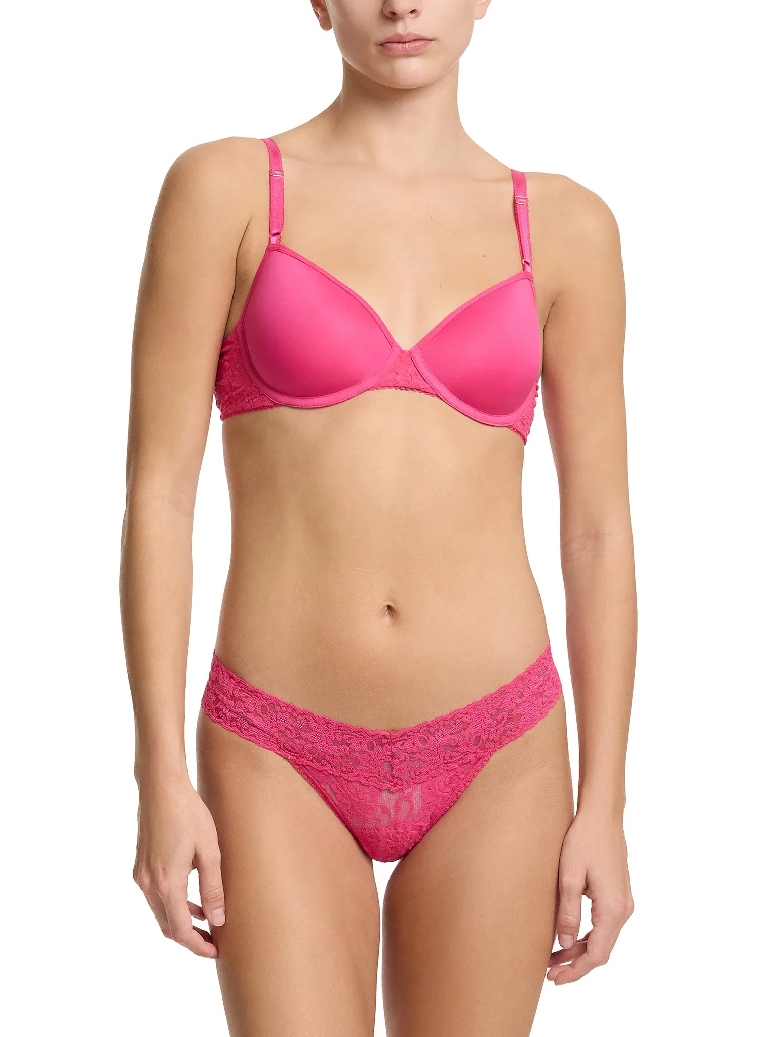 4911® Signature Lace® Low Rise Thong Un-Beet-Able Pink sold by Hanky Panky product image thumbnail 3