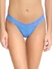 Signature Lace® Low Rise Thong Take The Plunge Blue sold by Hanky Panky