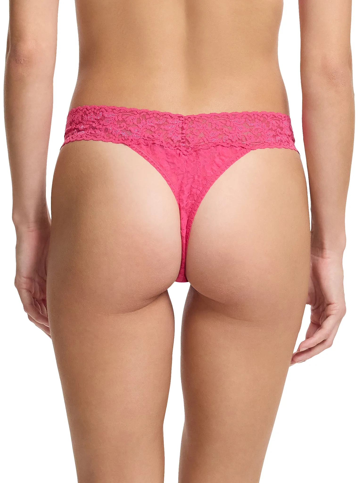 Signature Lace® Original Rise Thong Un-Beet-Able Pink sold by Hanky Panky product image thumbnail 4