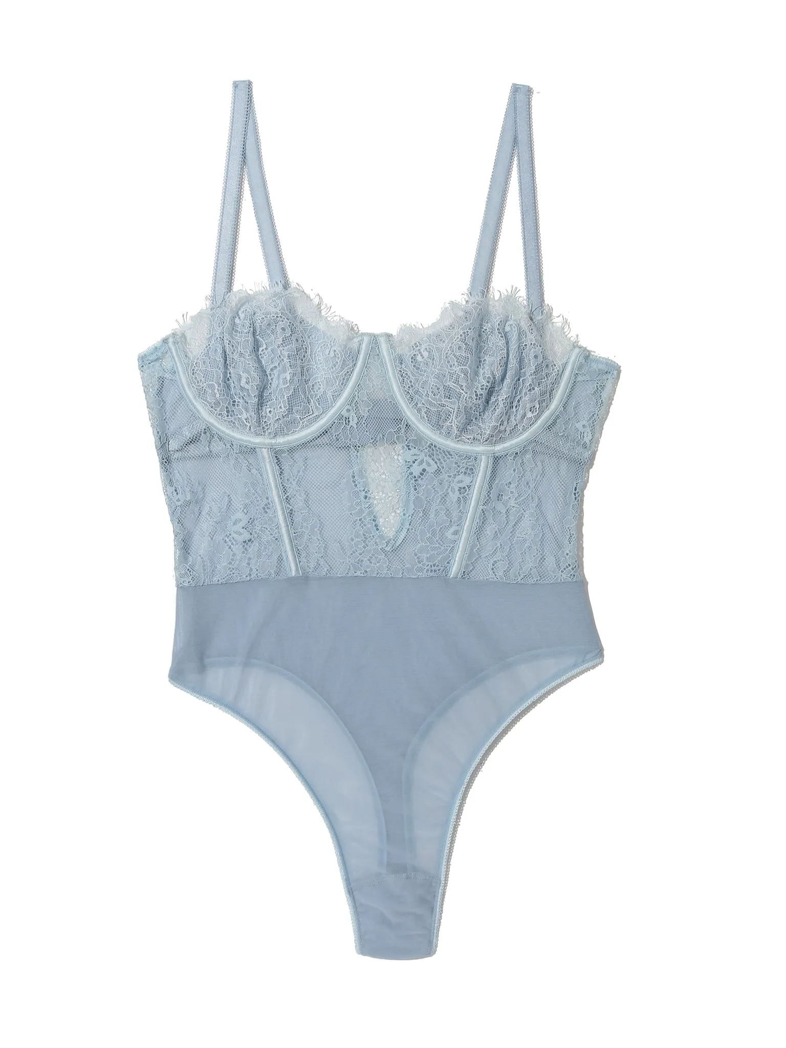 Sheer Seduction Bodysuit Touch The Sky Blue Sale sold by Hanky Panky product image thumbnail 3