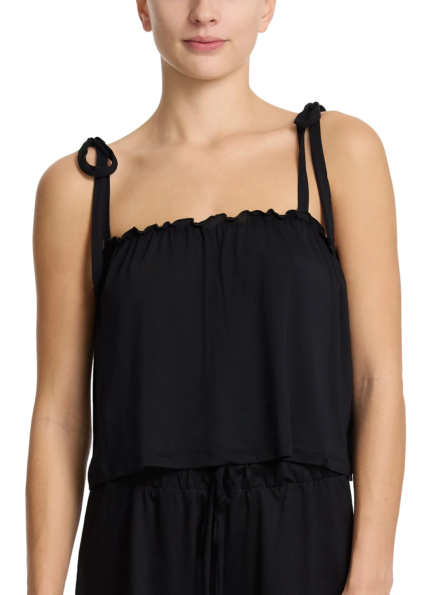 Unwind Ruffle Cami Black sold by Hanky Panky
