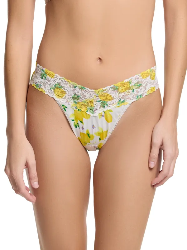 Supima® Cotton Printed Original Rise Thong Make Lemonade Sale sold by Hanky Panky