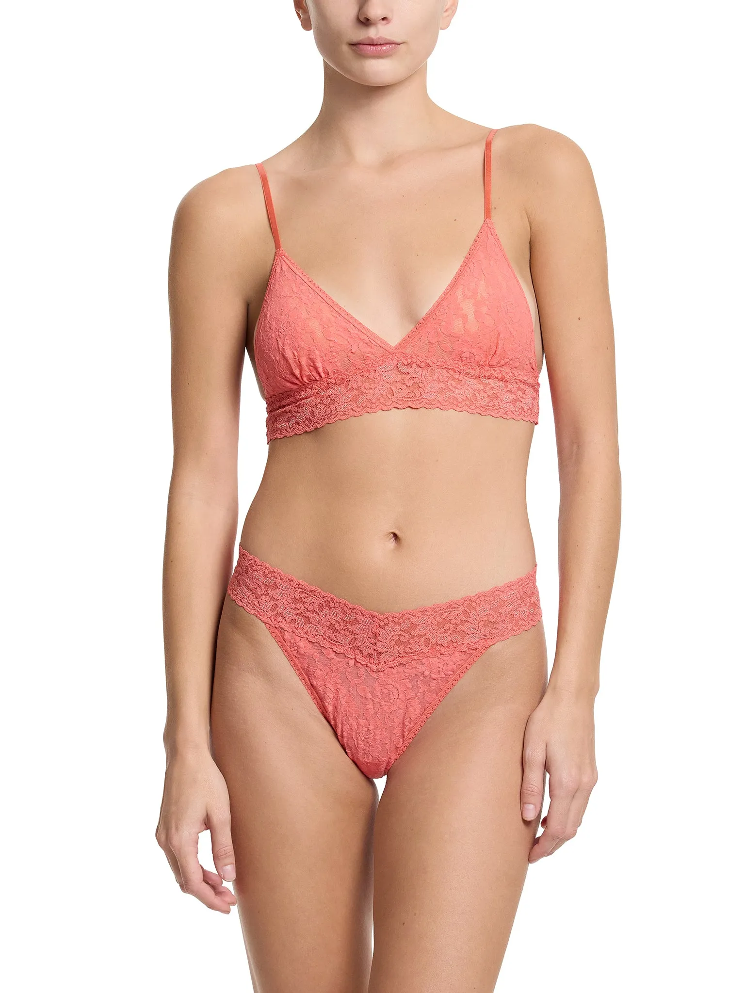 Signature Lace® Original Rise Thong Courageous Coral sold by Hanky Panky product image thumbnail 3