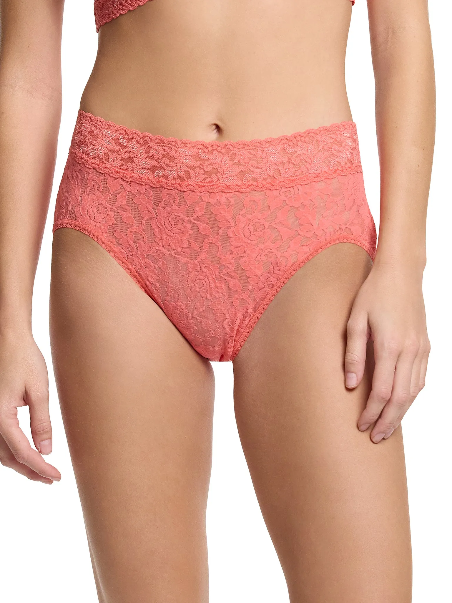 Signature Lace® French Brief Courageous Coral Sale sold by Hanky Panky