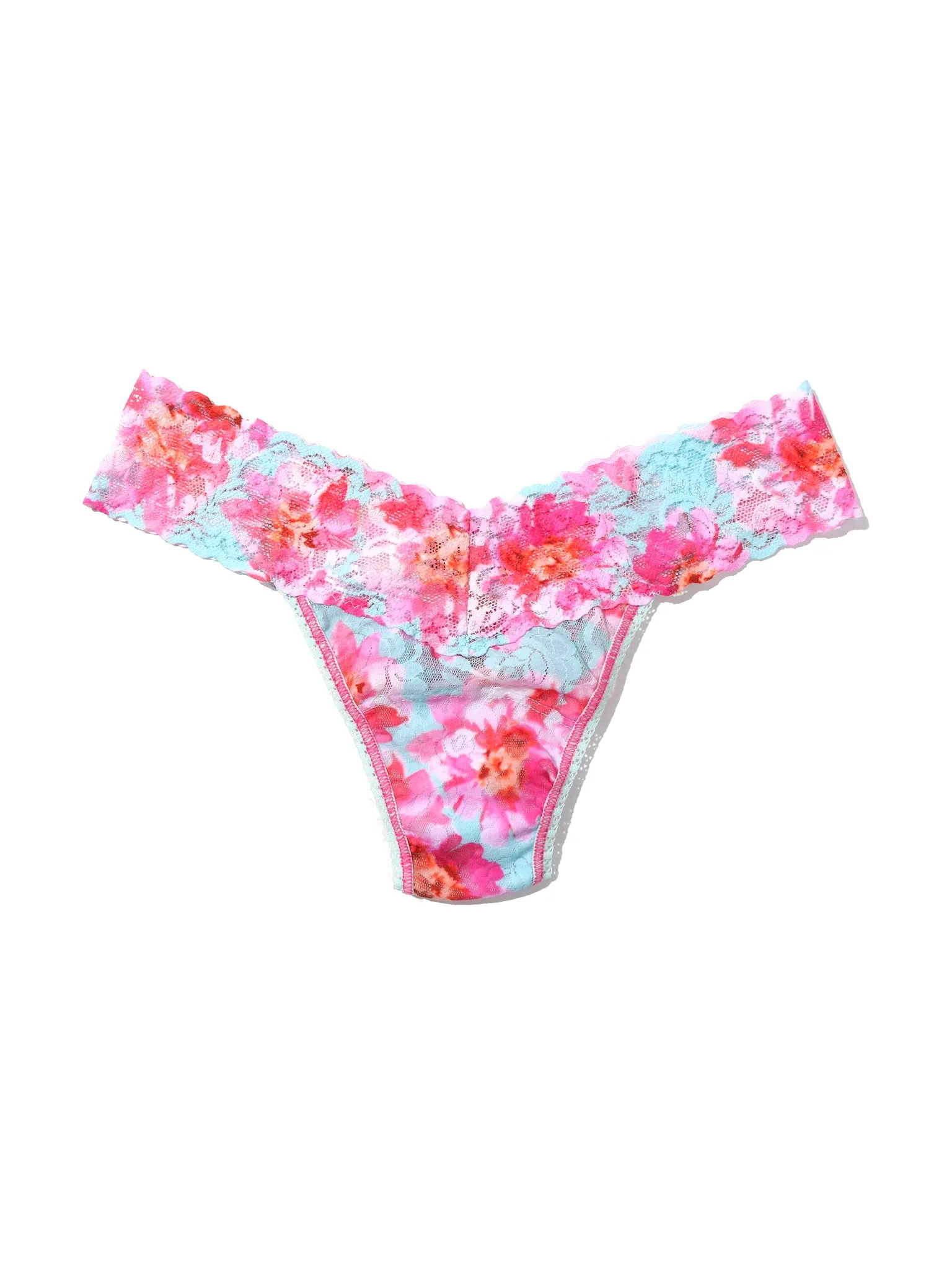 Petite Size Printed Signature Lace® Thong First Bloom Sale sold by Hanky Panky