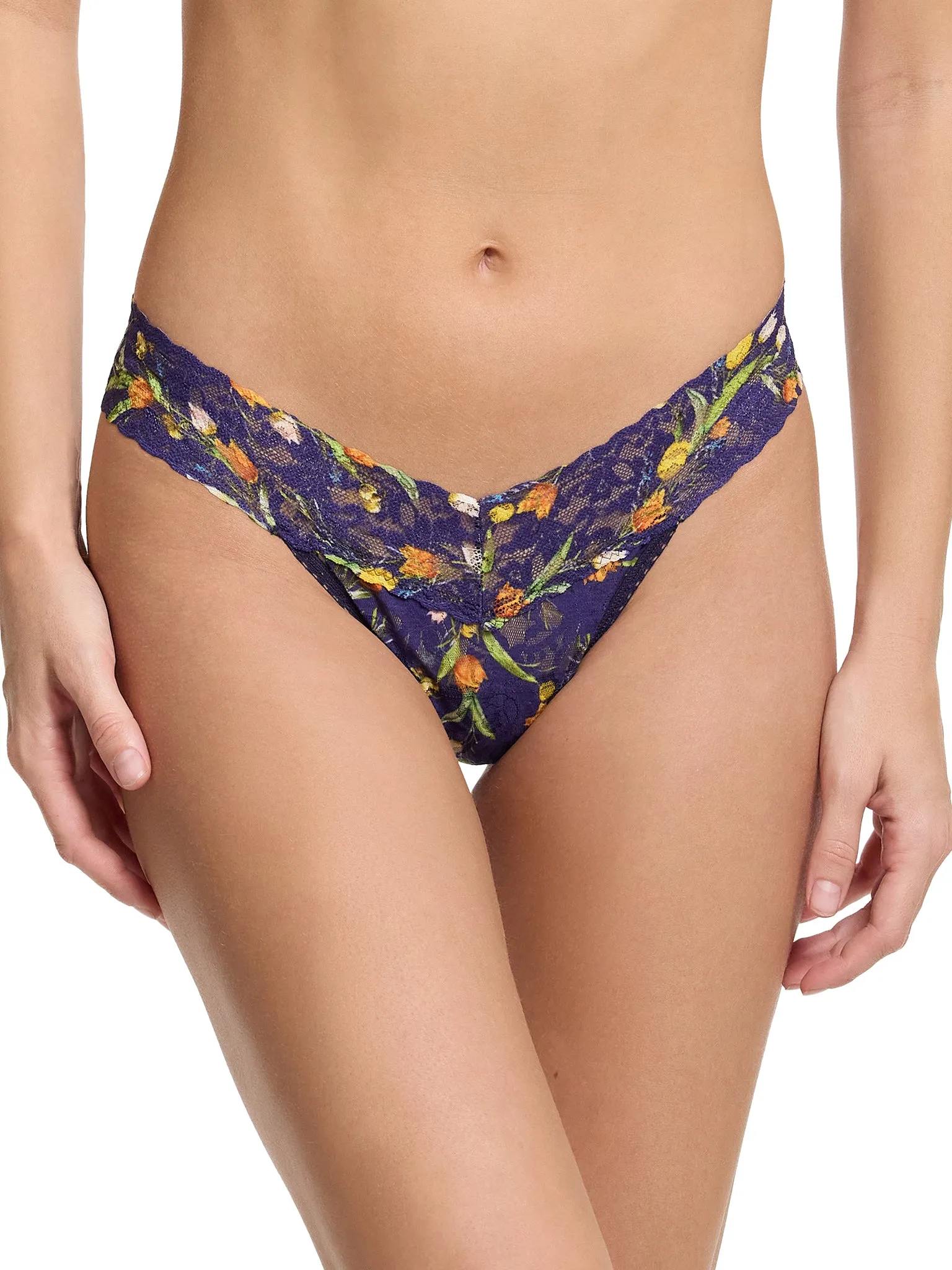Printed Signature Lace® Low Rise Thong Central Park Sale sold by Hanky Panky
