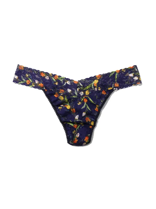 Plus Size Printed Signature Lace® Thong Central Park Sale sold by Hanky Panky