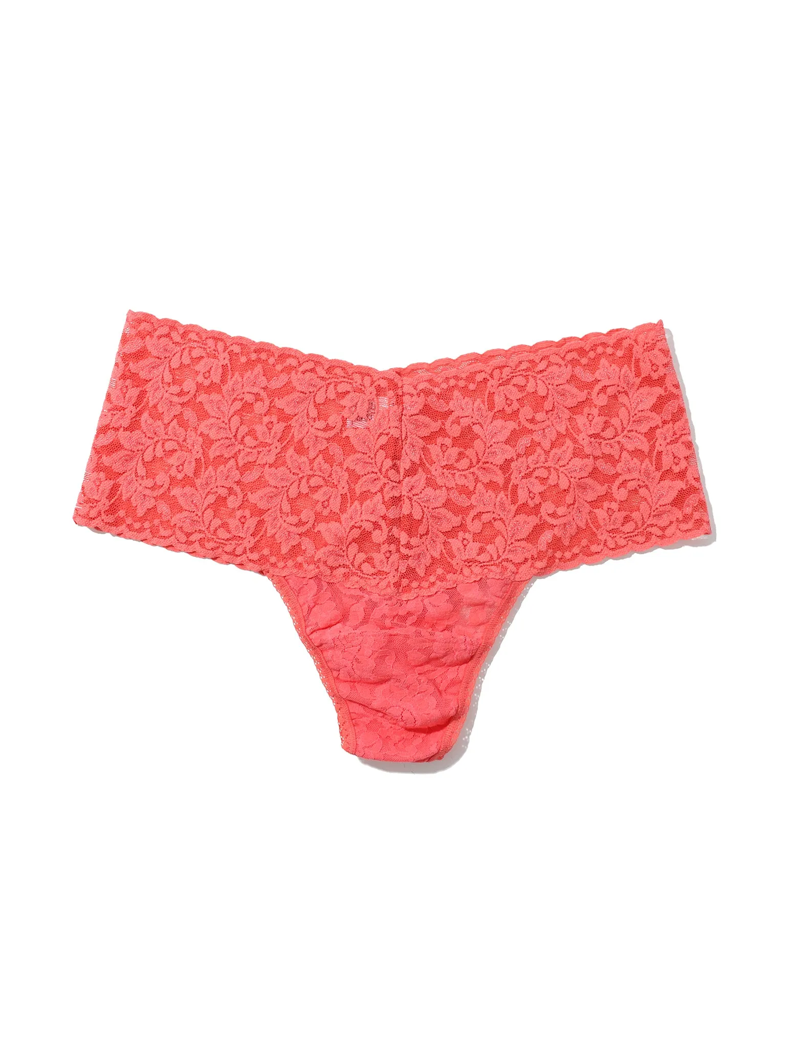 Retro Lace Thong Courageous Coral Pink Sale sold by Hanky Panky product image thumbnail 3