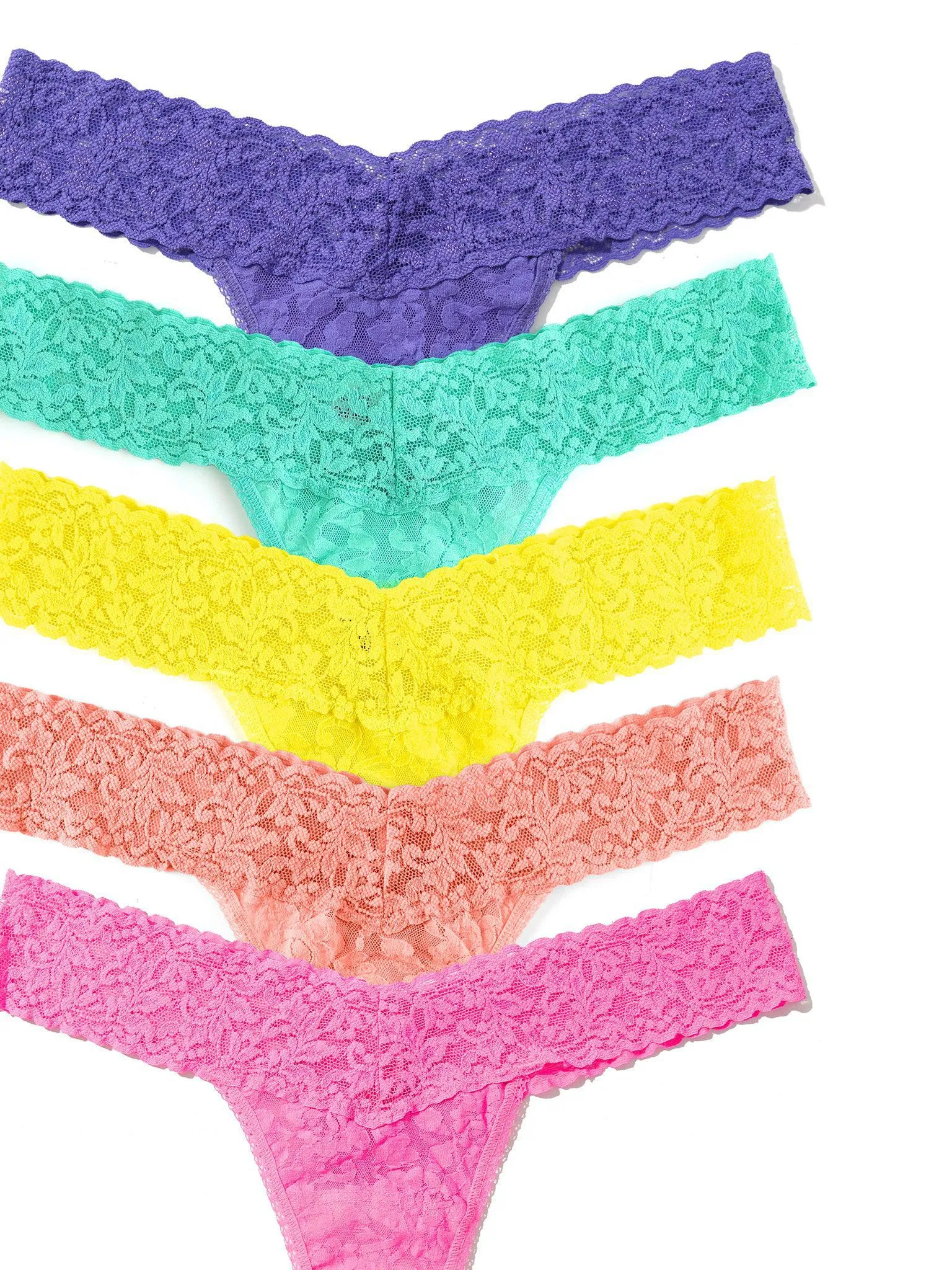 5 Pack Petite Size Signature Lace® Thongs In Printed Box Fiesta Pink sold by Hanky Panky product image thumbnail 2