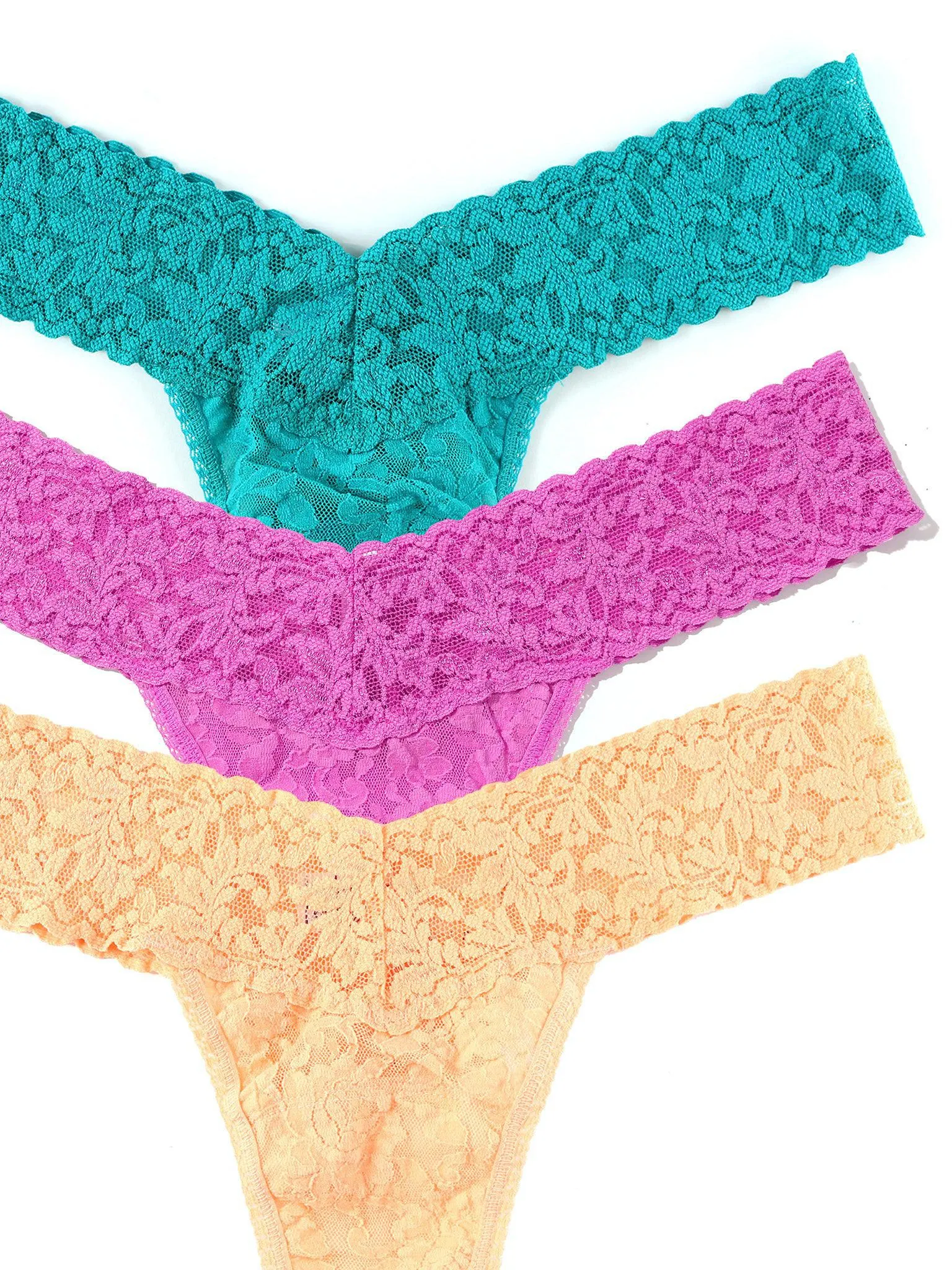 3 Pack Signature Lace® Low Rise Thongs In Printed Box Raspberry Ice Sale sold by Hanky Panky product image thumbnail 2