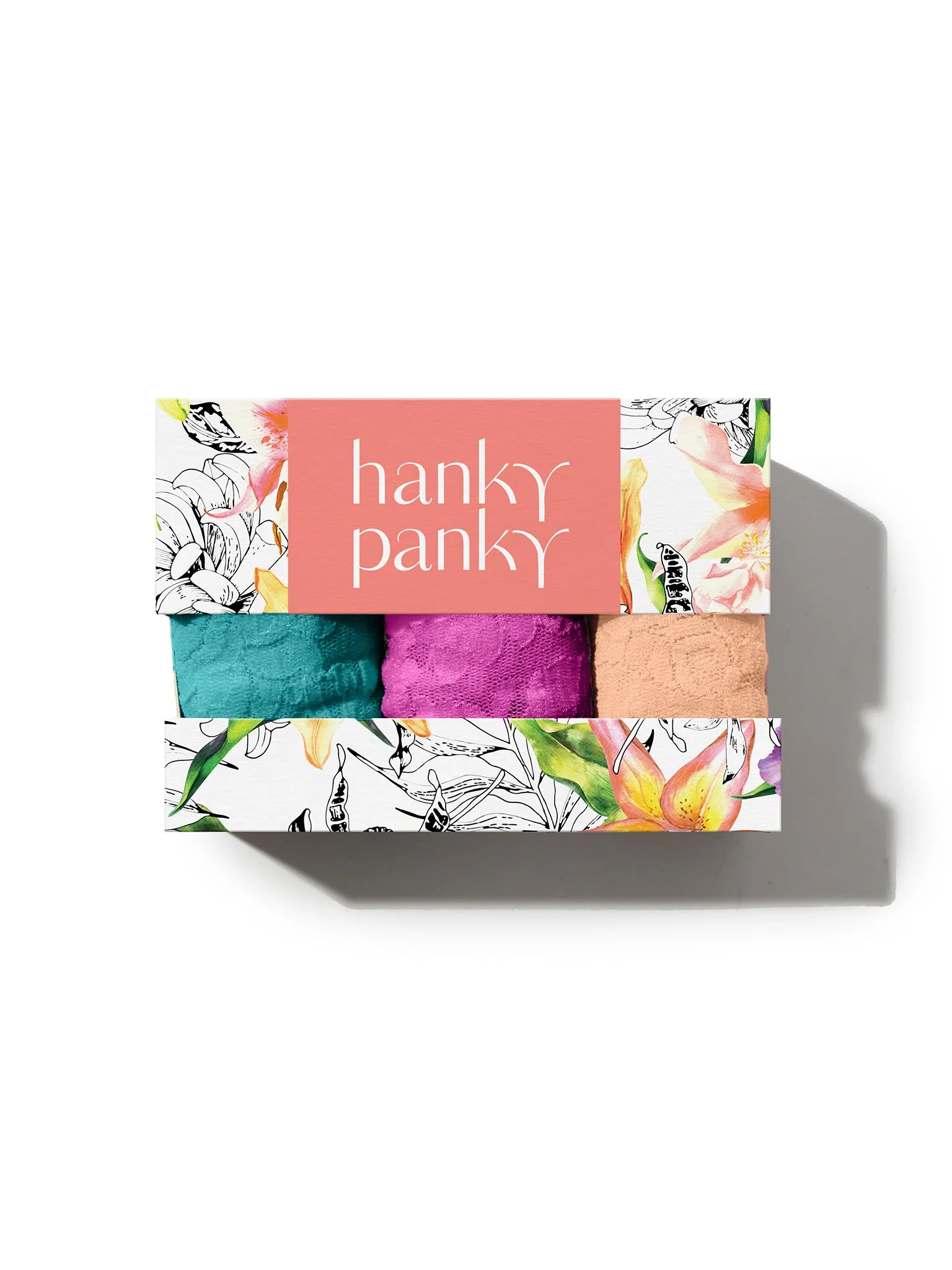 3 Pack Signature Lace® Original Rise Thongs In Printed Box Raspberry Ice sold by Hanky Panky product image thumbnail 3