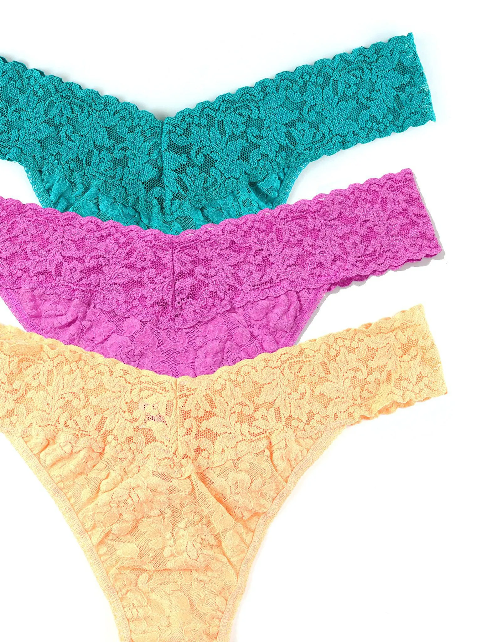 3 Pack Signature Lace® Original Rise Thongs In Printed Box Raspberry Ice sold by Hanky Panky product image thumbnail 2