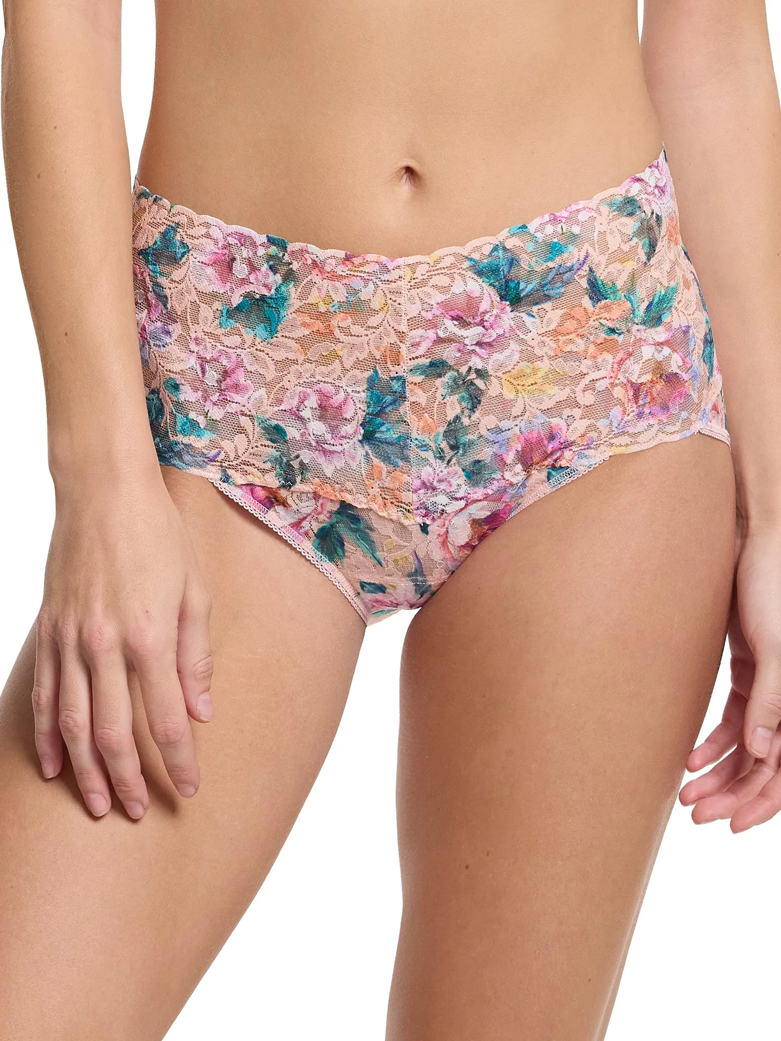 Printed Retro Lace V-Kini Buy Myself Flowers Sale sold by Hanky Panky