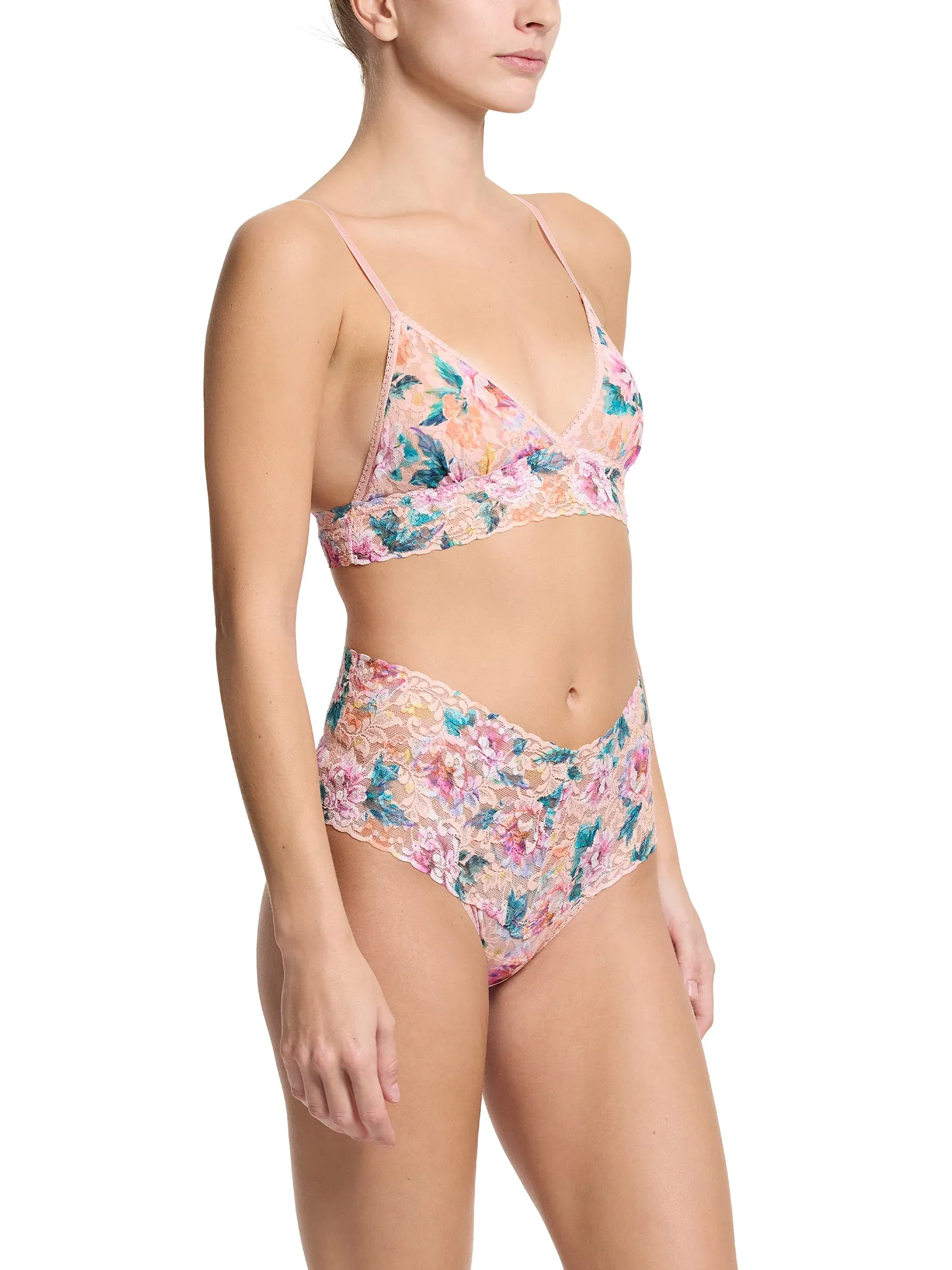 Printed Retro Lace Thong Buy Myself Flowers Sale sold by Hanky Panky product image thumbnail 3