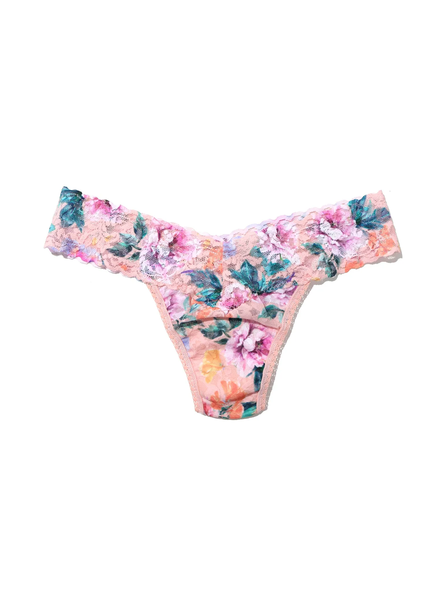 Petite Size Printed Signature Lace® Thong Buy Myself Flowers Sale sold by Hanky Panky