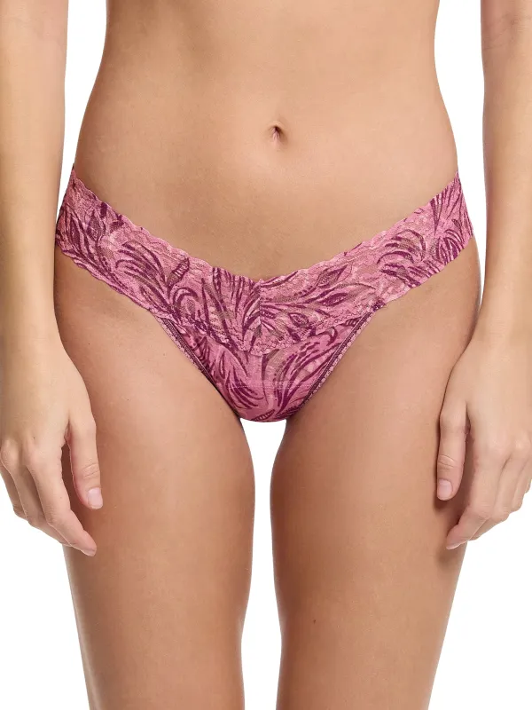 Printed Signature Lace® Low Rise Thong In The Jungle Sale sold by Hanky Panky