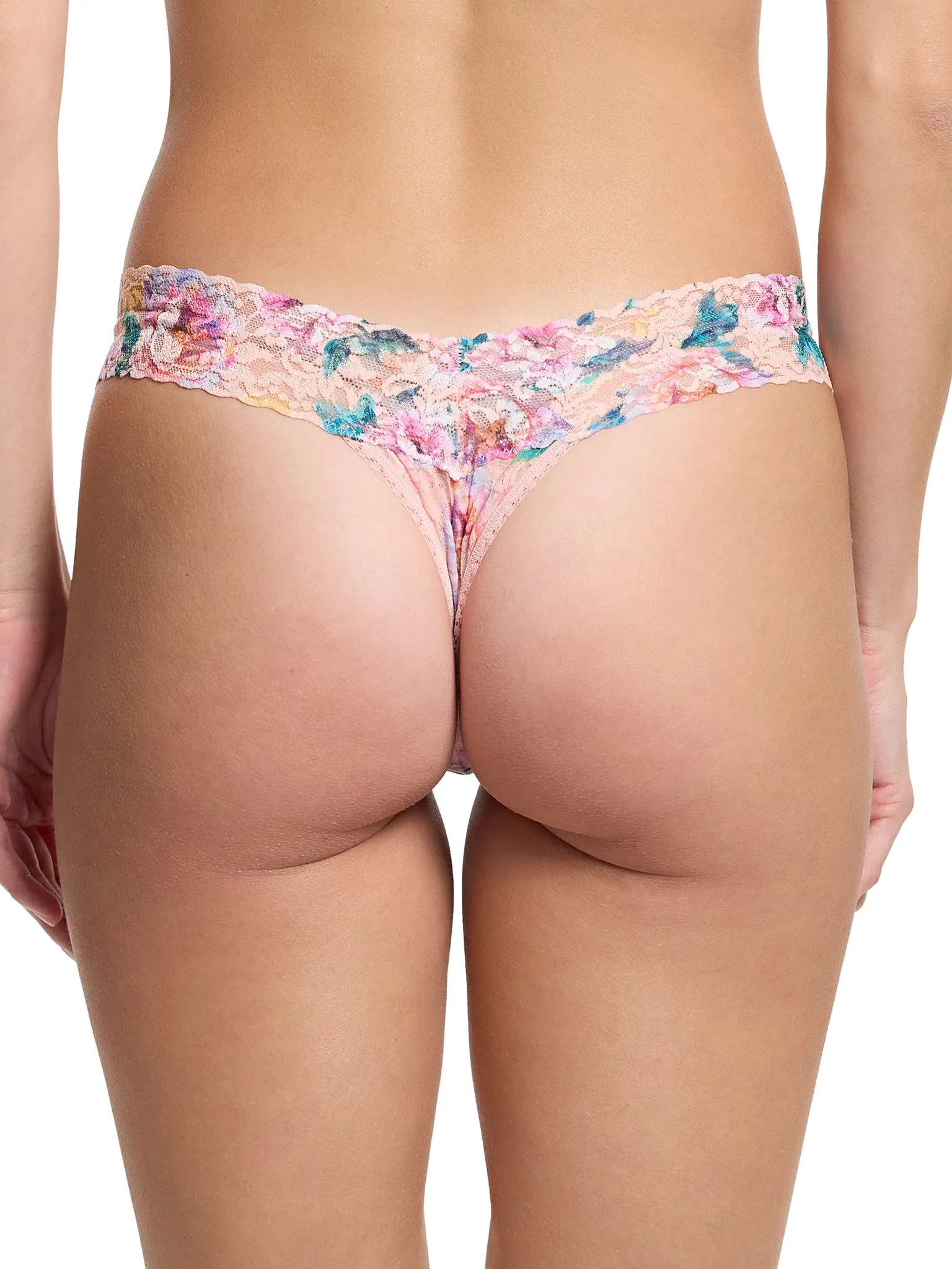 Printed Signature Lace® Low Rise Thong Buy Myself Flowers Sale sold by Hanky Panky product image thumbnail 2
