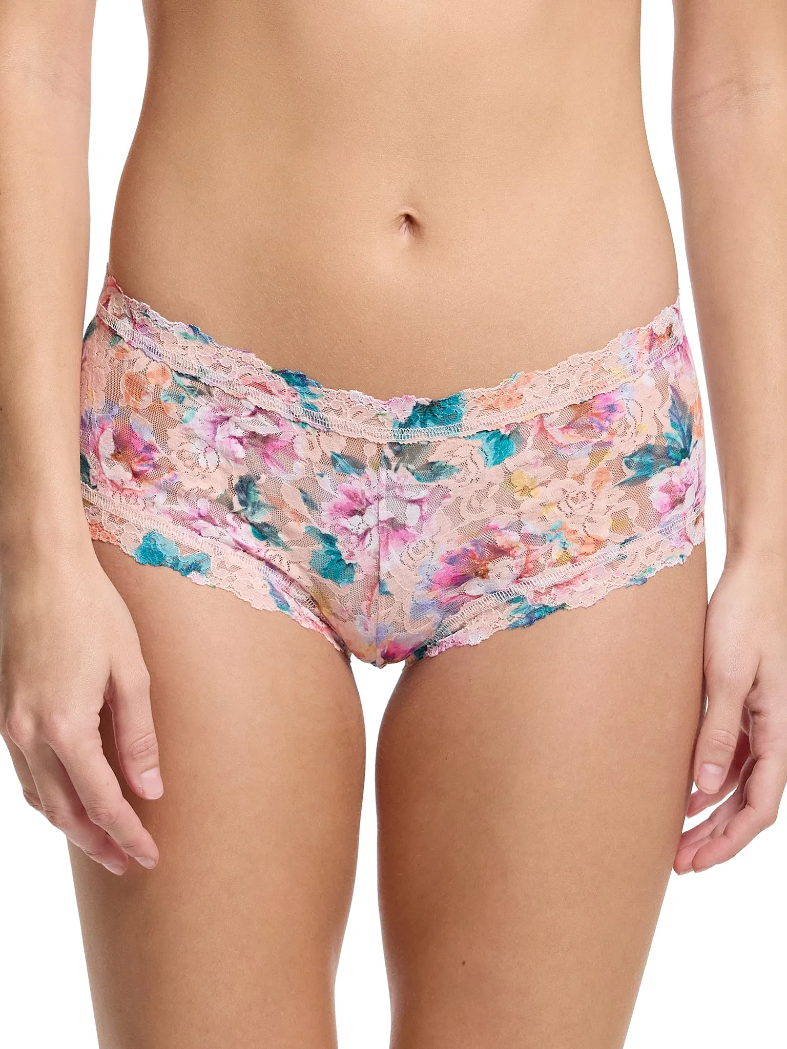 Printed Signature Lace® Boyshort Buy Myself Flowers Sale sold by Hanky Panky