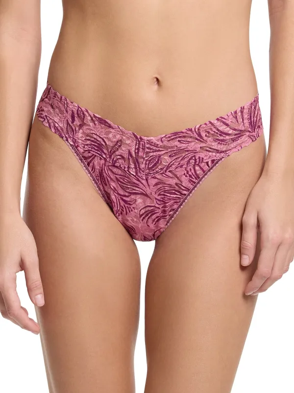 Printed Signature Lace® Original Rise Thong In The Jungle Sale sold by Hanky Panky