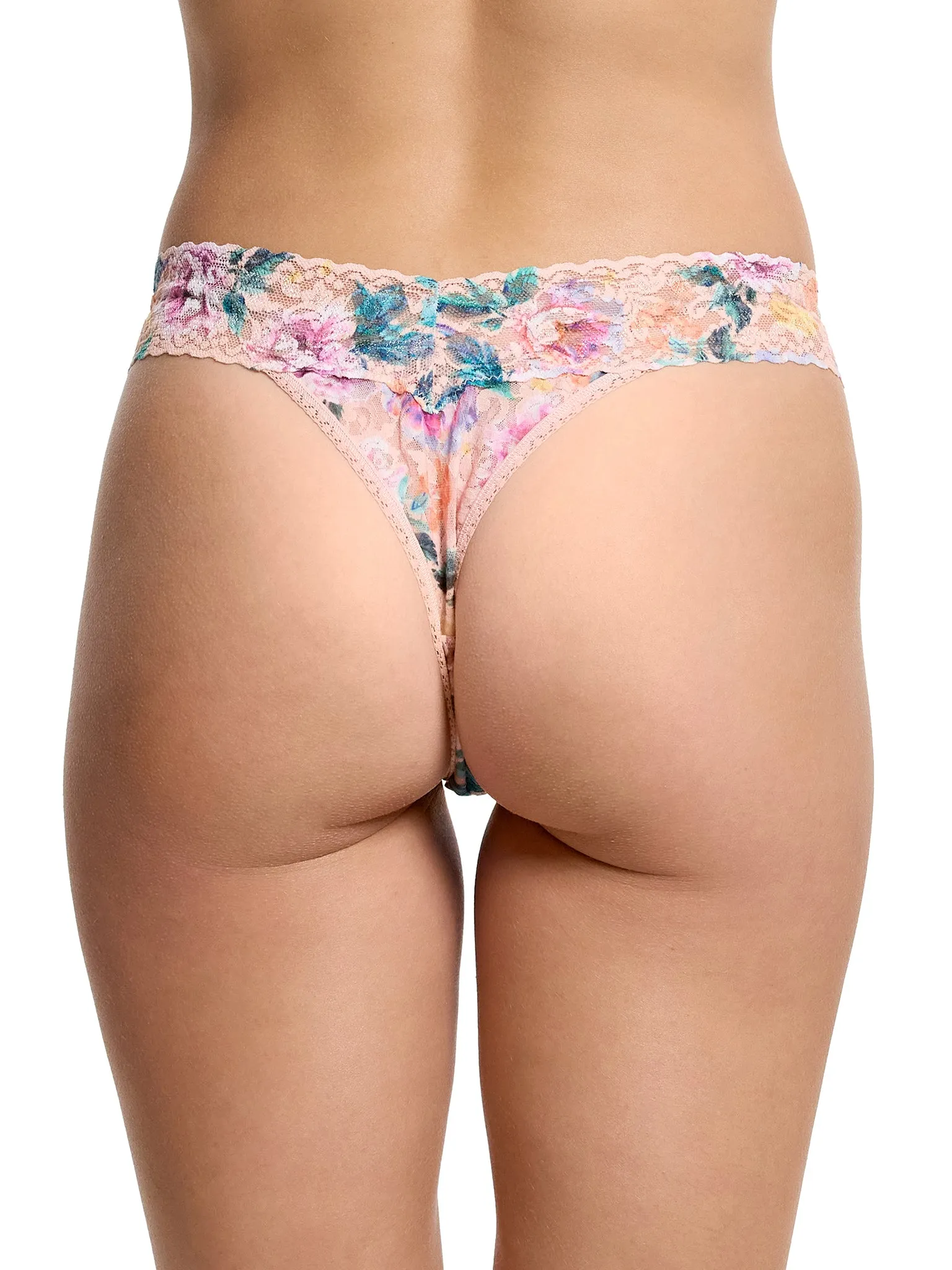 Printed Signature Lace® Original Rise Thong Buy Myself Flowers Black Friday Sale sold by Hanky Panky product image thumbnail 2