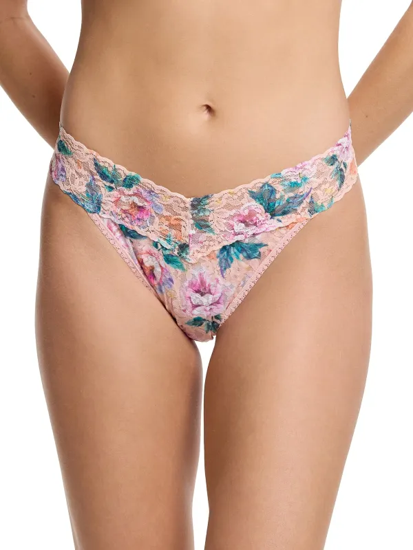 Printed Signature Lace® Original Rise Thong Buy Myself Flowers Sale sold by Hanky Panky