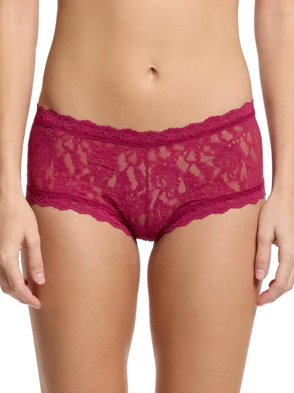 Signature Lace® Boyshort Merlot Red sold by Hanky Panky