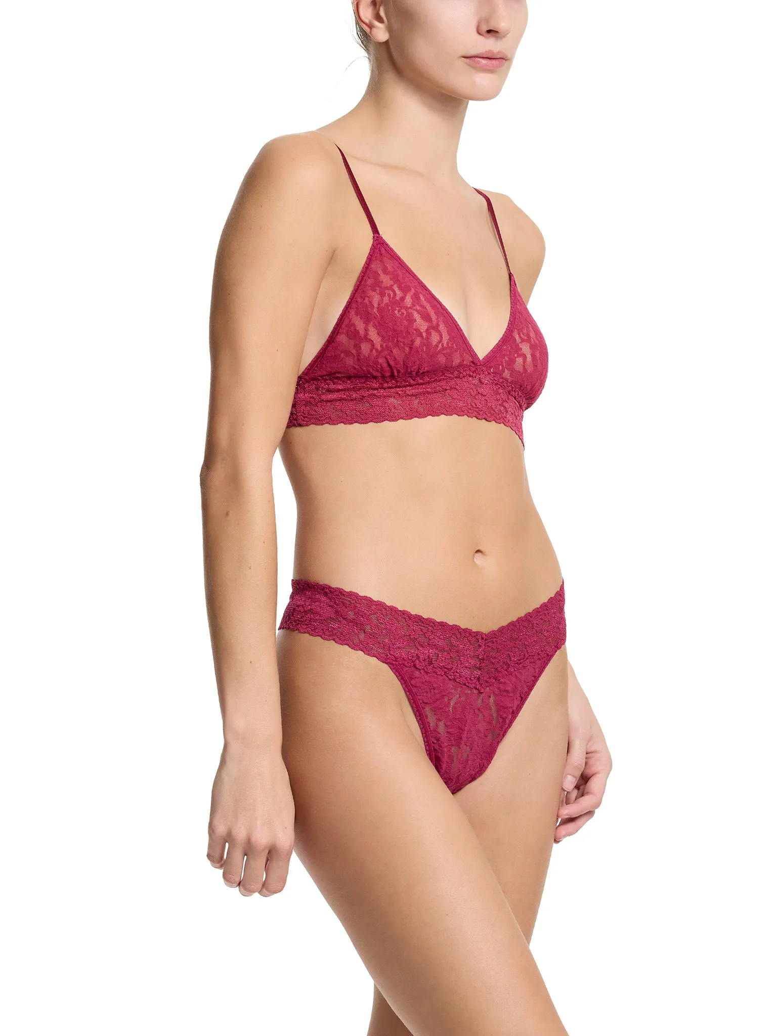 Signature Lace® Original Rise Thong Merlot Red Sale sold by Hanky Panky product image thumbnail 4