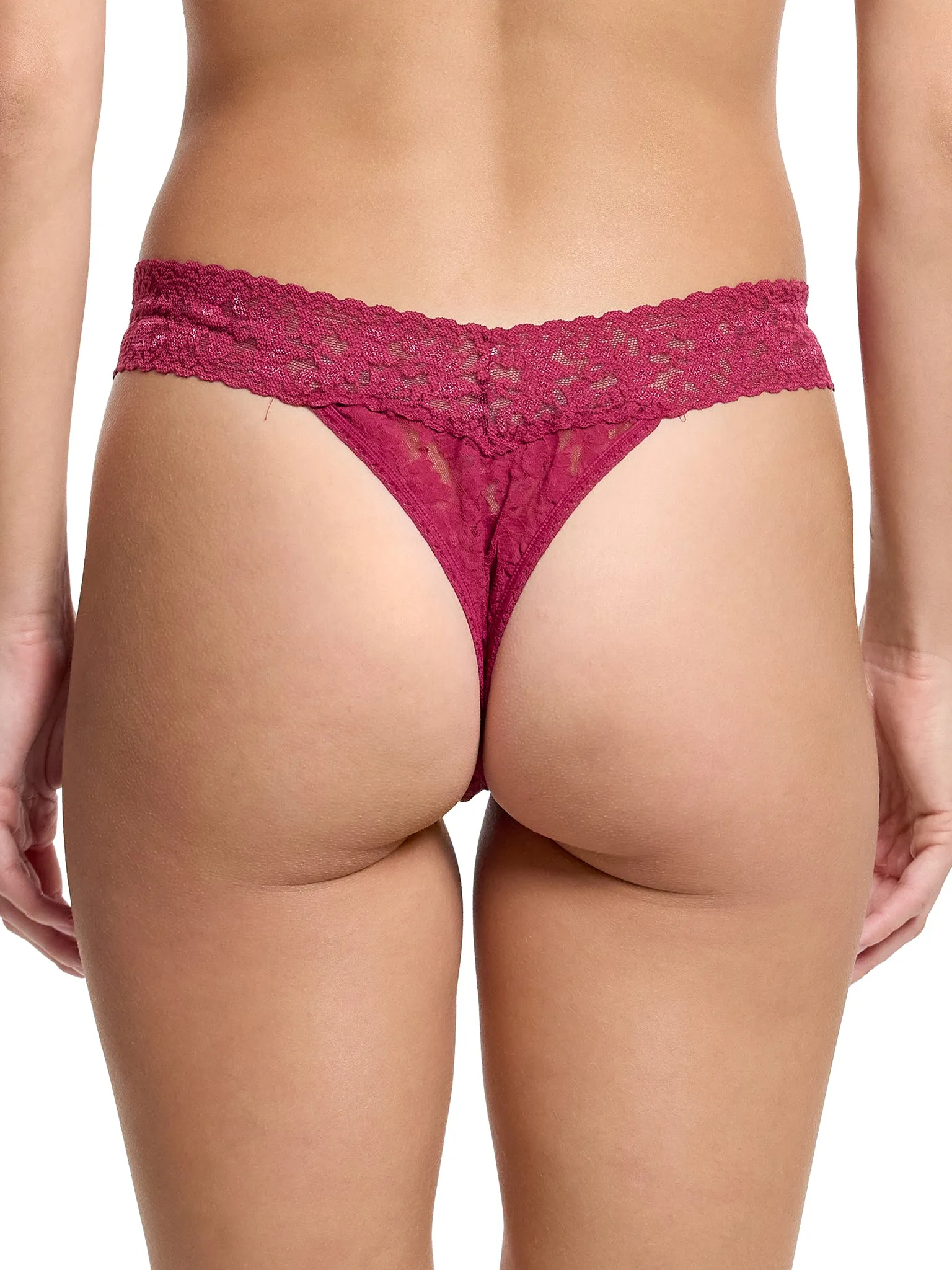 Signature Lace® Original Rise Thong Merlot Red Sale sold by Hanky Panky product image thumbnail 2