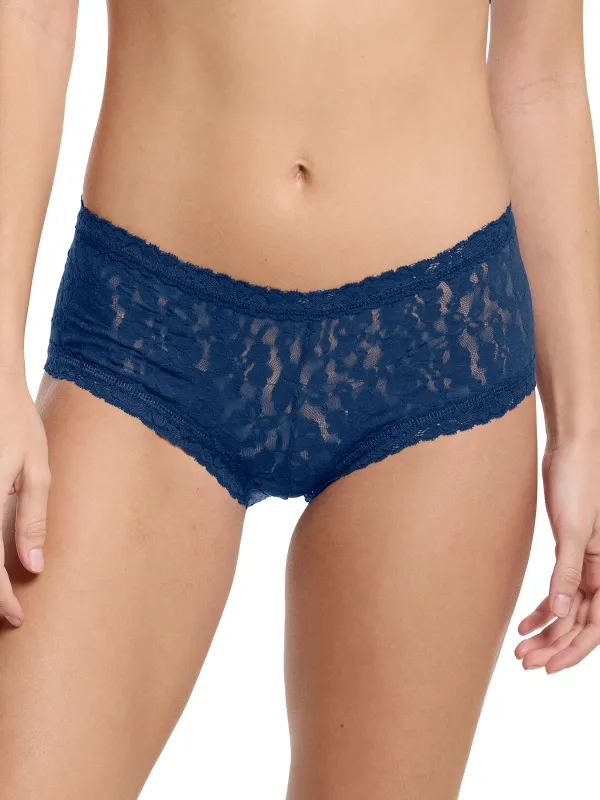 Flora Lace Boyshort Night Owl Blue Sale sold by Hanky Panky