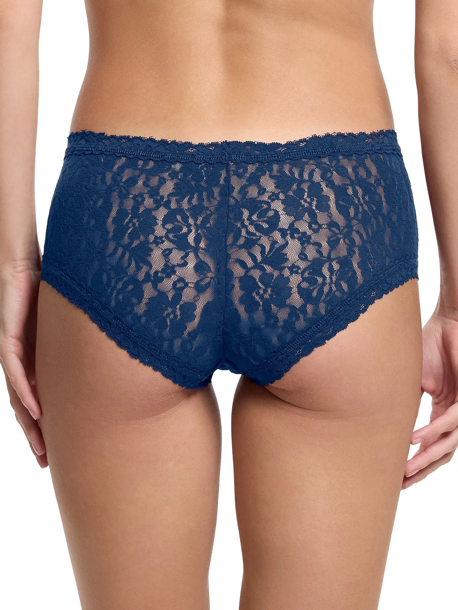 Flora Lace Boyshort Night Owl Blue Sale sold by Hanky Panky product image thumbnail 2