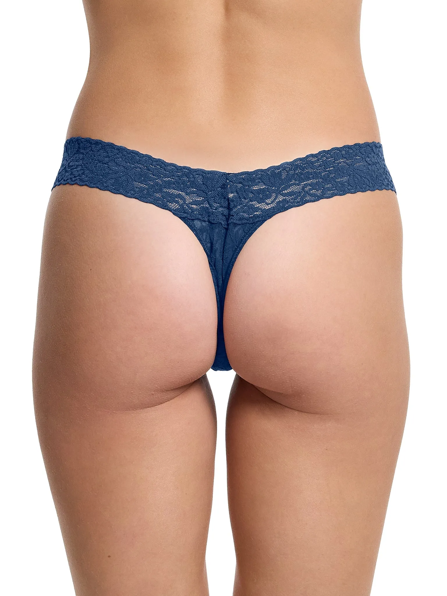 Flora Lace Low Rise Thong Night Owl Blue Sale sold by Hanky Panky product image thumbnail 2