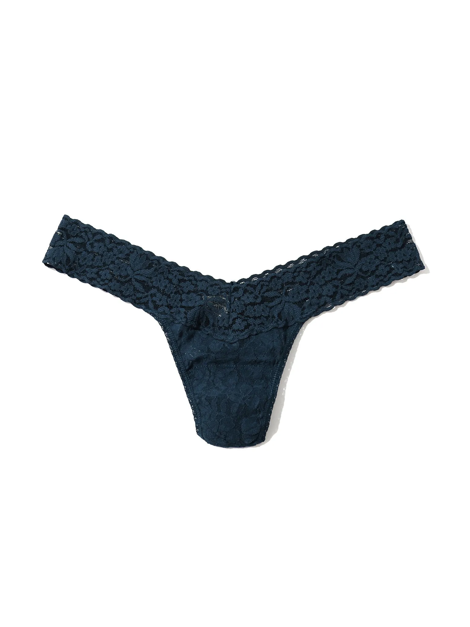 Flora Lace Low Rise Thong Night Owl Blue Sale sold by Hanky Panky product image thumbnail 4
