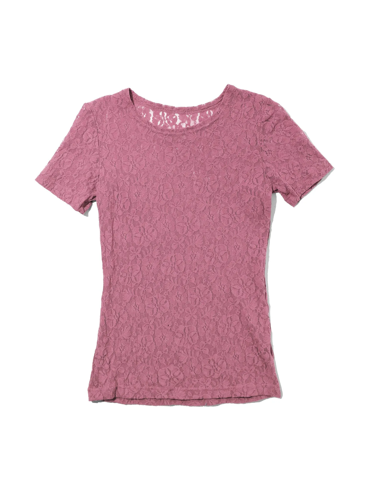 Flora Lace Short Sleeve Top Mauve Orchid Pink Sale sold by Hanky Panky product image thumbnail 4