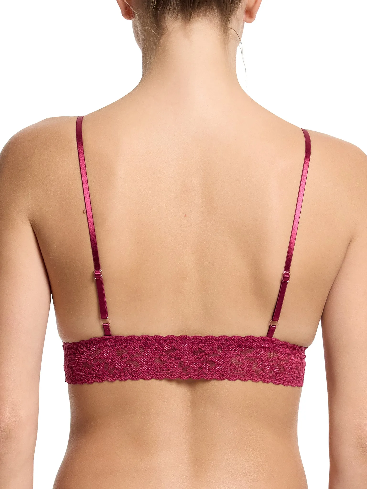 Signature Lace® Padded Triangle Bralette Merlot Red Black Friday Sale sold by Hanky Panky product image thumbnail 4