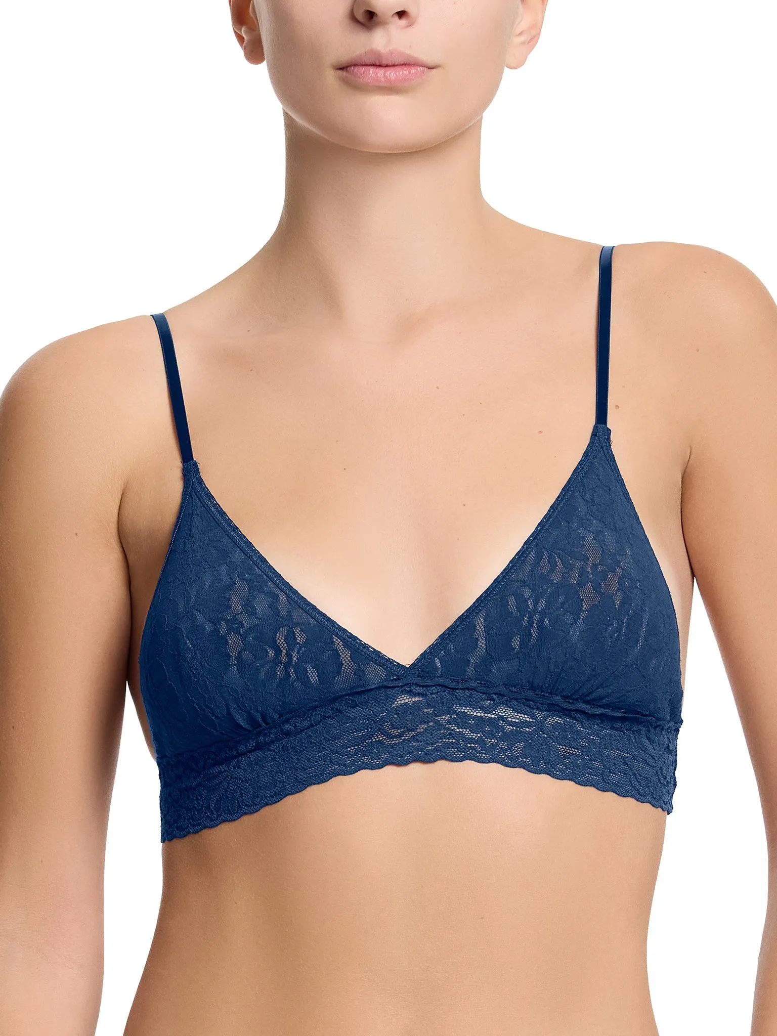 Flora Lace Bralette Night Owl Blue Sale sold by Hanky Panky